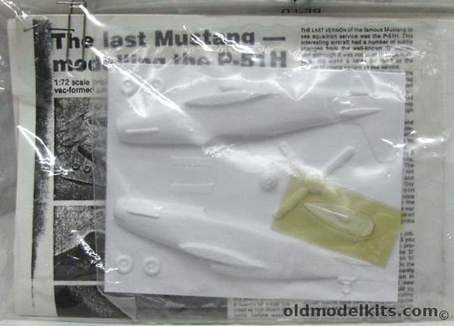 Rarebits 1/72 P-51H or F-51H Conversion With Build Article - Bagged plastic model kit